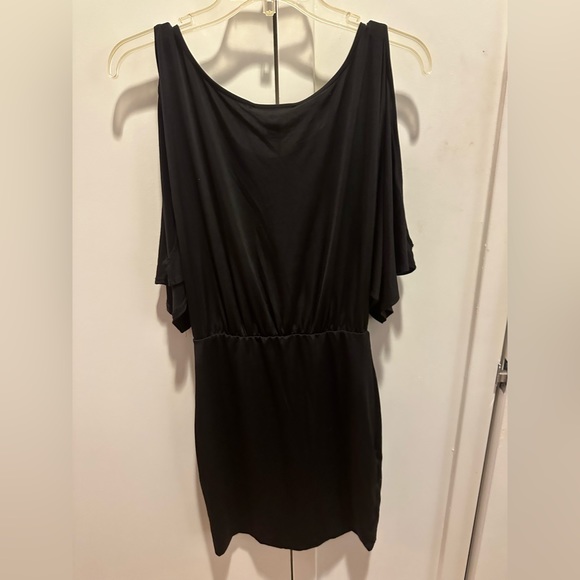 Open Shoulder Black Dress - Picture 3 of 4